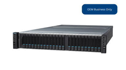 2U4N Rackmount Server, Designed for
Hyper-Converged and Storage Applications